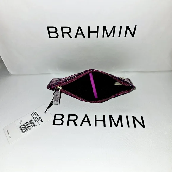 NWT Brahmin VOLTAGE VIOLET Credit Card Wallet - Picture 6 of 8
